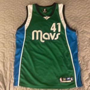 Authentic Reebok NBA Dirk Nowitzki Dallas Mavericks Jersey Size 50 Men